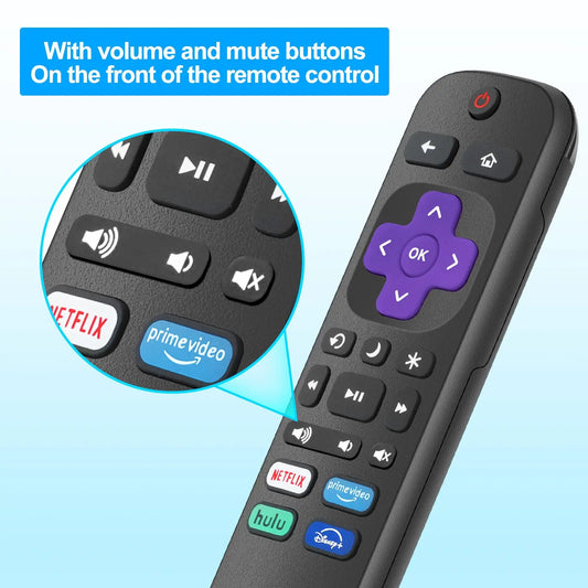 Controles remotos de TV de substituição para TV Roku, controle remoto infravermelho SOMENTE para TV, NÃO para outros dispositivos Roku