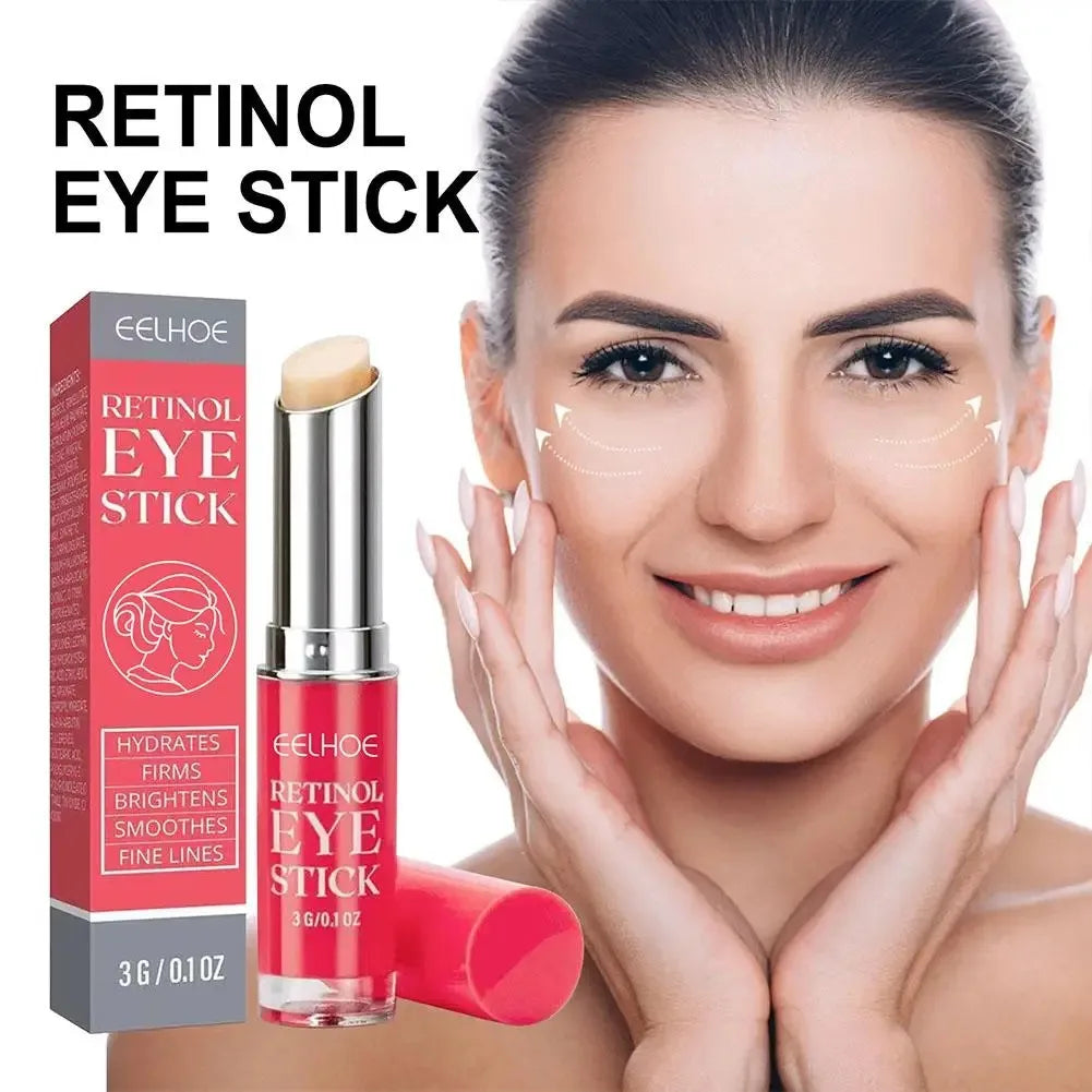 Crema para ojos con retinol que aclara las ojeras y reafirma la piel. Suero reparador instantáneo para ojos en barra para mujeres. Cuidado de ojos para mujeres