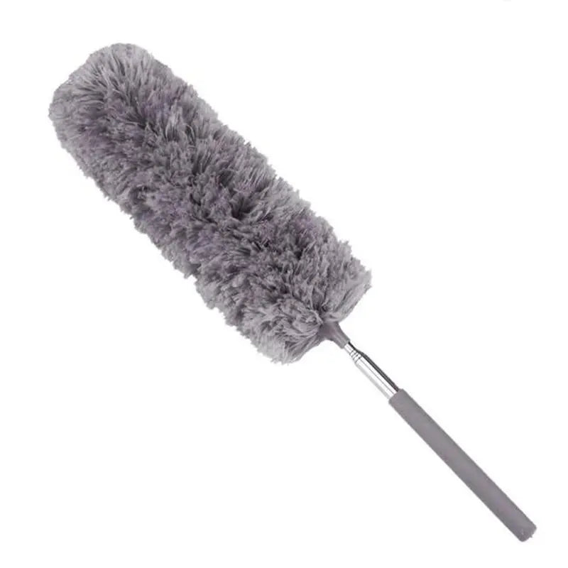 Retractable Duster Stainless Steel Long Handle Dusting Brush Car Household Cleaning Tools Microfiber Dust Chicken Feather Leedoar