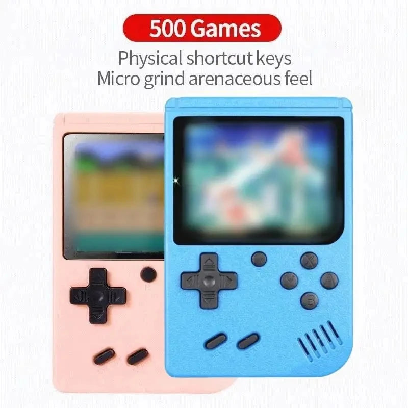 Retro Portable Mini Handheld Video Game Console 8 Bit 3.0 Inch Color LCD Kids Color Game Player Built in 500 Games Leedoar