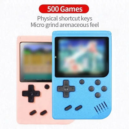 Retro Portable Mini Handheld Video Game Console 8 Bit 3.0 Inch Color LCD Kids Color Game Player Built in 500 Games Leedoar