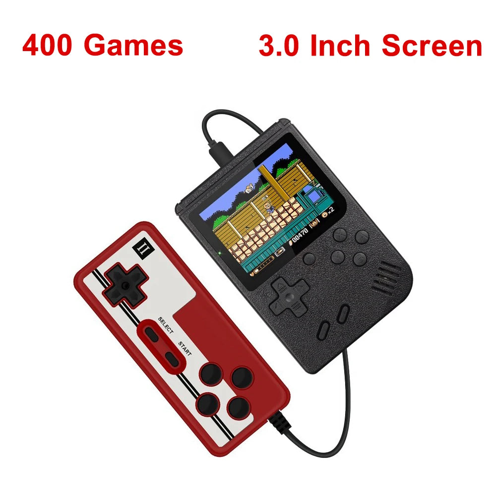 Retro Portable Mini Handheld Video Game Console 8-Bit 3.0 Inch Color LCD Kids Color Game Player Built-in 500 games Leedoar