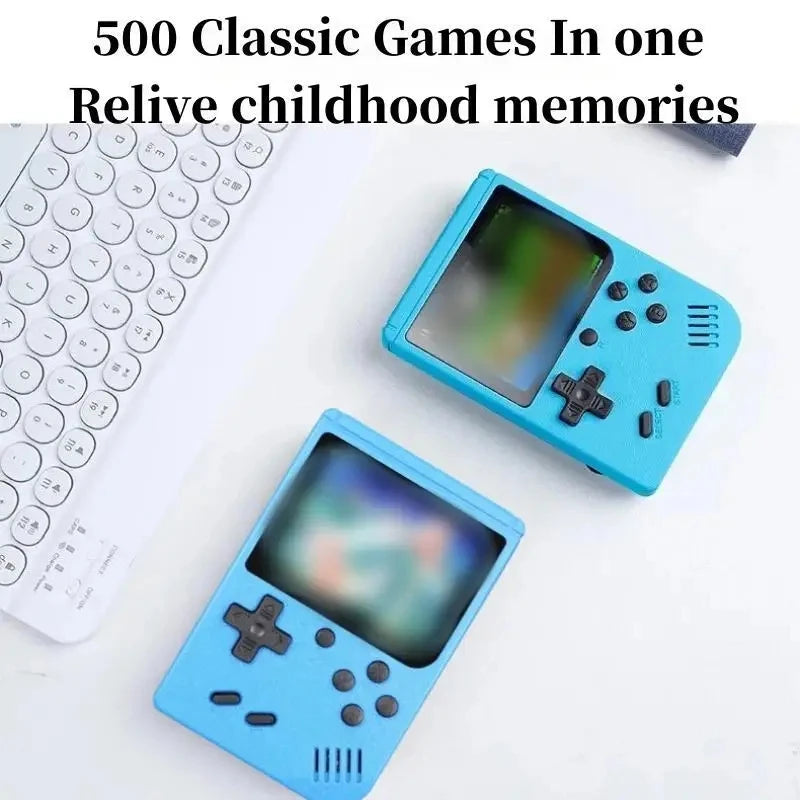 Retro Portable Mini Handheld Video Game Console 8 Bit 3.0 Inch Color LCD Kids Color Game Player Built in 500 Games Leedoar