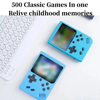 Retro Portable Mini Handheld Video Game Console 8 Bit 3.0 Inch Color LCD Kids Color Game Player Built in 500 Games Leedoar