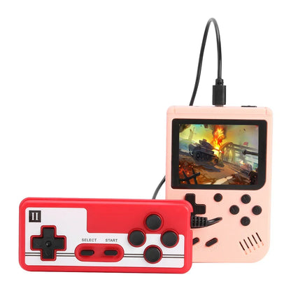 Retro portátil mini console de videogame portátil 8 bits 3,0 polegadas LCD colorido para crianças, reprodutor de jogos colorido integrado com 500 jogos 