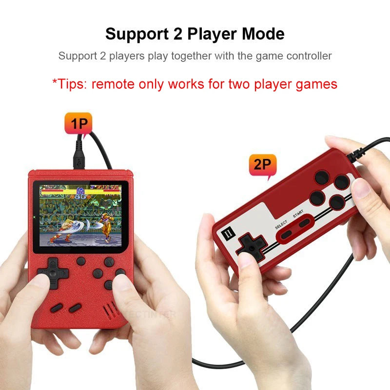 Retro Portable Mini Handheld Video Game Console 8-Bit 3.0 Inch Color LCD Kids Color Game Player Built-in 500 games Leedoar