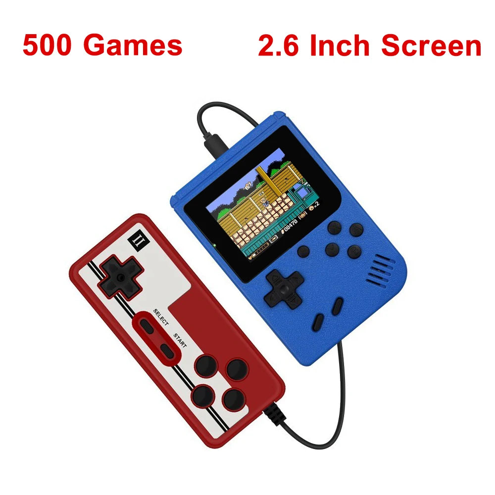 Retro Portable Mini Handheld Video Game Console 8-Bit 3.0 Inch Color LCD Kids Color Game Player Built-in 500 games Leedoar
