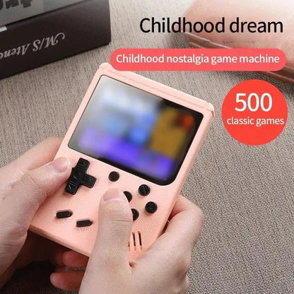 Retro Portable Mini Handheld Video Game Console 8 Bit 3.0 Inch Color LCD Kids Color Game Player Built in 500 Games Leedoar