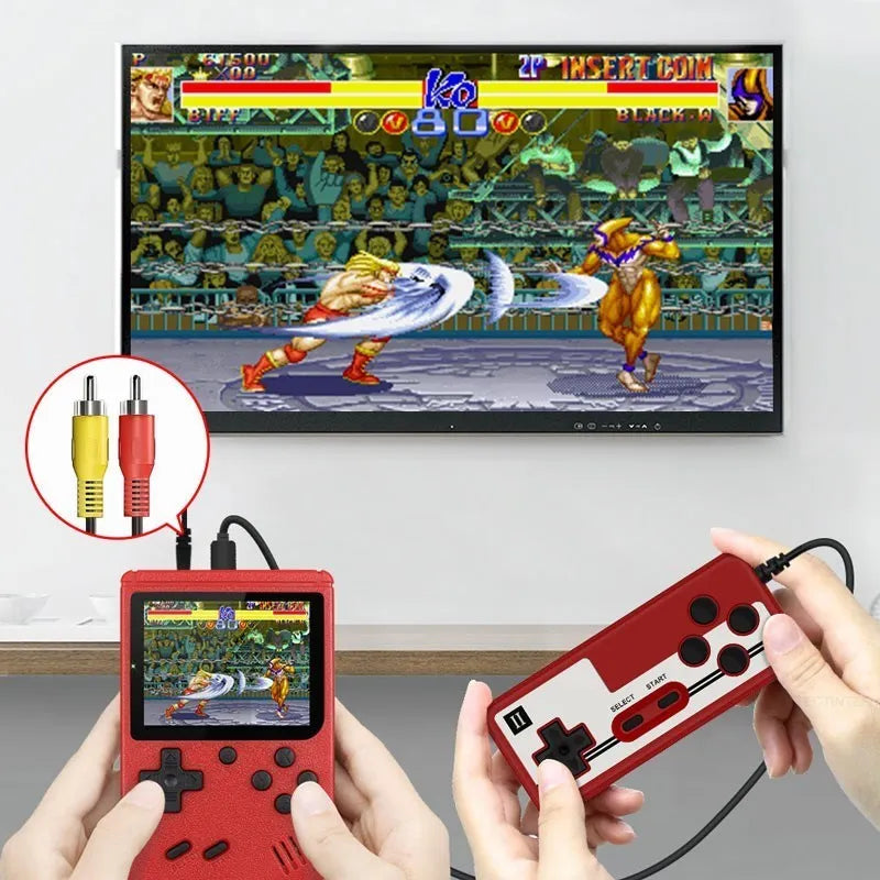 Retro Portable Mini Handheld Video Game Console 8-Bit 3.0 Inch Color LCD Kids Color Game Player Built-in 500 games Leedoar