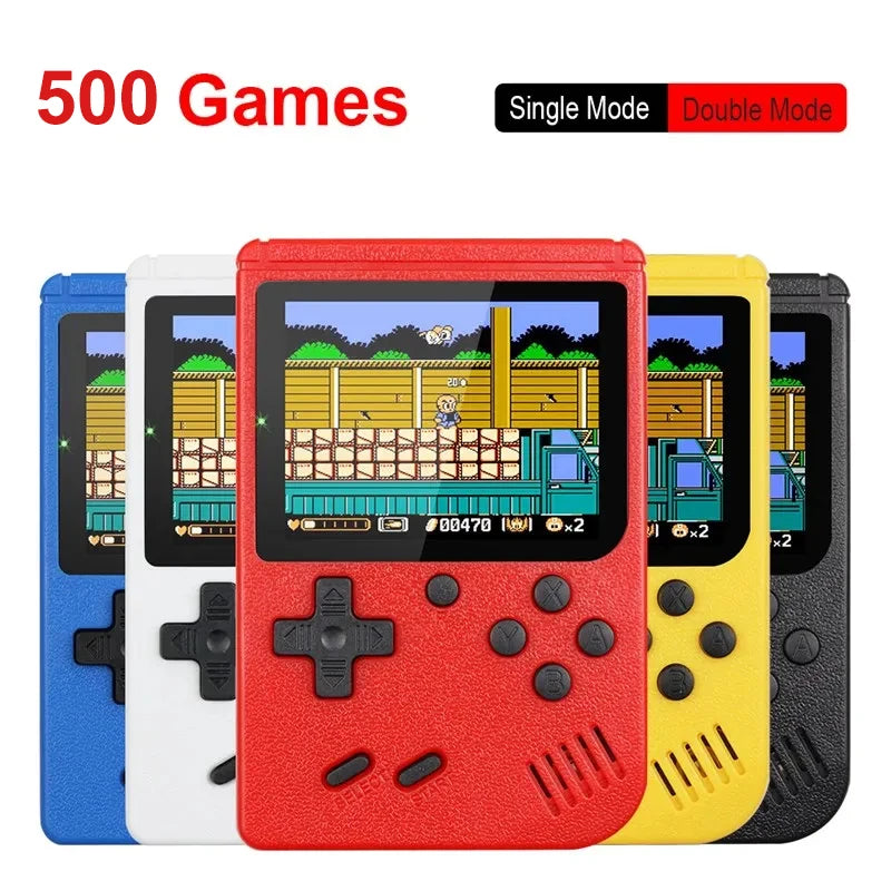Retro Portable Mini Handheld Video Game Console 8-Bit 3.0 Inch Color LCD Kids Color Game Player Built-in 500 games Leedoar