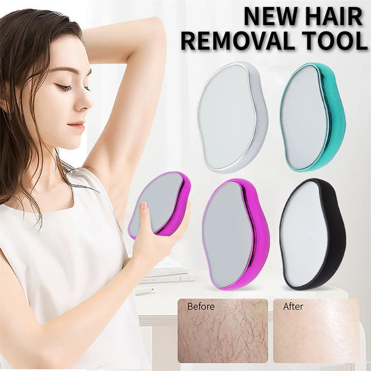 Reusable Hair Removal Stone Painless Exfoliation Crystal Hair Shaver Magic Hair Remover for Arms Leg Depilator Leedoar