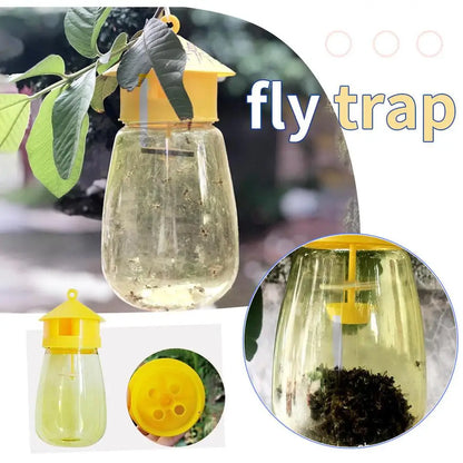 Reusable Plastic Fruit Fly Catcher Trap Bottle Bait Lure Insect Pest Four Hole Fruit Fly Trap Leedoar