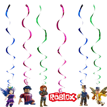 Roblox Decoração de Festa de Aniversário Suprimentos Roblox Jogo Festa de Celebração Balões Talheres Descartáveis ​​Copo Prato Chá de Bebê Brinquedos 