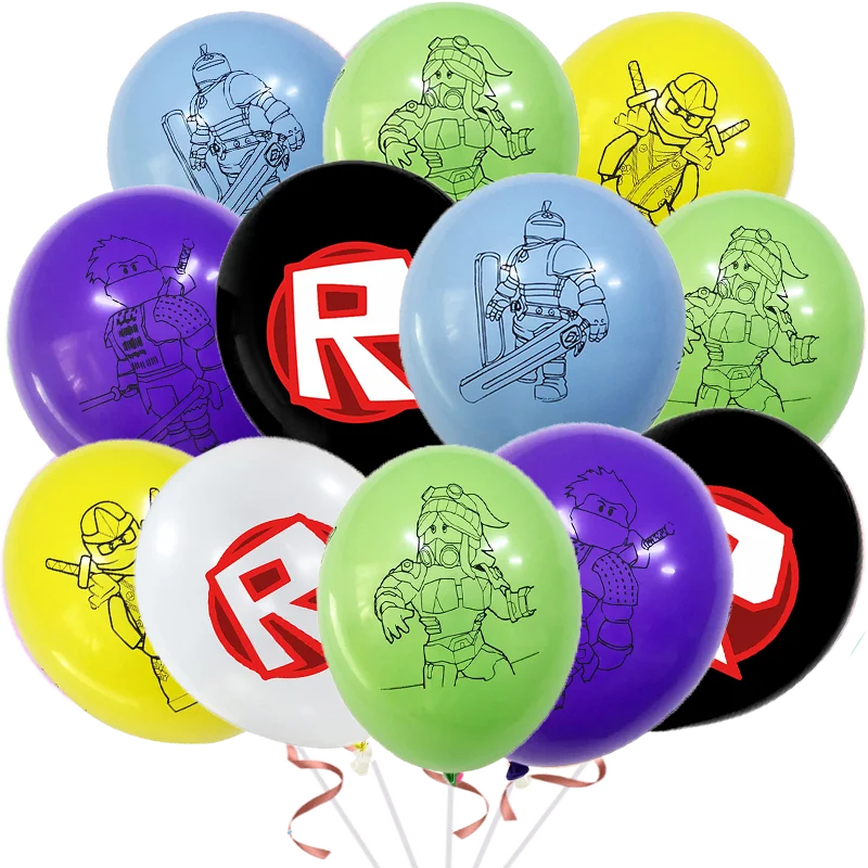 Decoraciones para fiestas de cumpleaños de Roblox, suministros para fiestas de celebración del juego Roblox, globos, vajilla desechable, vasos, platos, juguetes para baby shower 