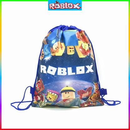 Bolsa con cordón no tejida de Roblox, decoraciones para fiestas de juegos de Roblox, suministros para fiestas de cumpleaños de niños, suministros para baby shower, juguetes para niños, regalos 