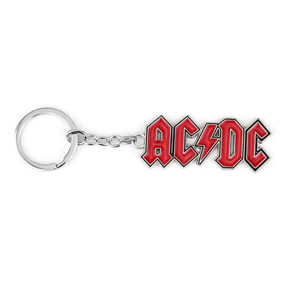 Llavero con colgante de banda de rock ACDC para hombre, estilo punk, con púas de guitarra, llavero de aleación, accesorios de joyería, regalos