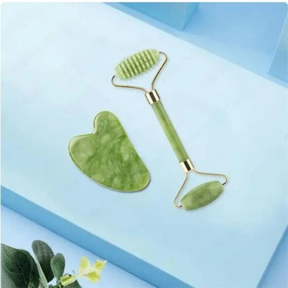 Roller Gua Sha Face Body Massager Tool Set Scraper Roller Massage for Facial New SPA Massage Guasha Scraping For Neck Back Leedoar