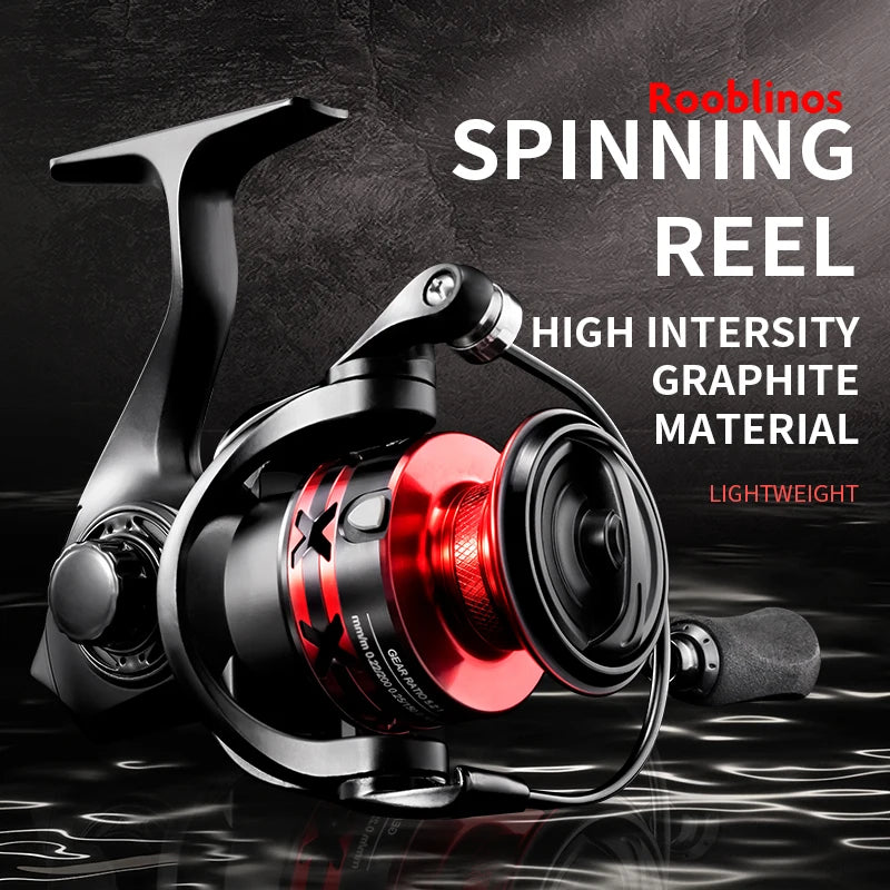 Rooblinos HT Spinning Fishing Reels For Saltwater Freshwater Metal Spool Left/Right Interchangeable Trout Carp Fishing Tackle Leedoar