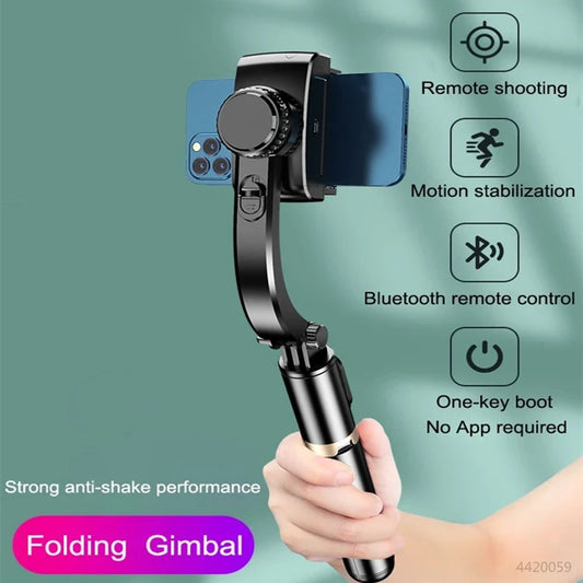 Roreta 2023 NOVO Gimbal Estabilizador Selfie Stick Tripé sem fio dobrável com obturador Bluetooth Monopé para IOS Android 