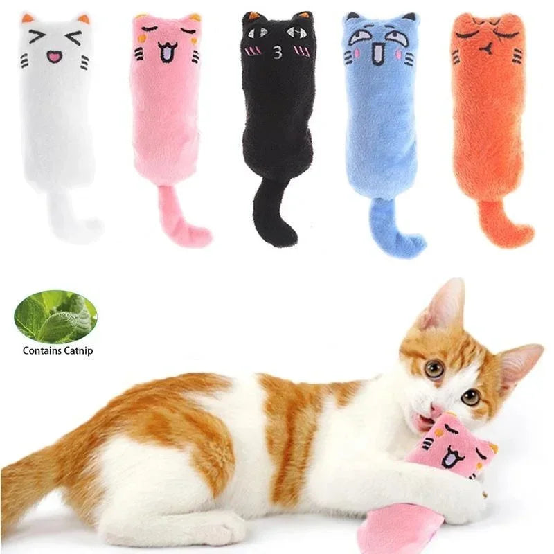 Rustle Sound Catnip Toy Cats Product For Pets Cute Cat Toys For Kitten Teeth Grinding Cat Plush Toy Thumb Pillow Pet Accessories Leedoar