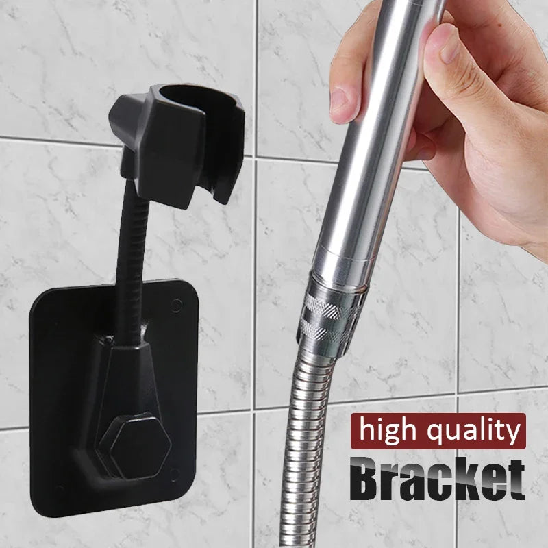 3pcs 360° Shower Head Holder Adjustable Bathroom Shower Bracket Bath Shower Rail Holder Bracket Head Strongly Stick To The Wall Leedoar