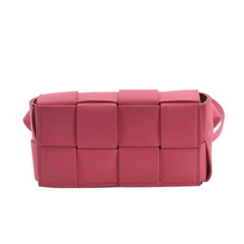 Bolsas de cintura pequenas femininas de couro para mulheres, bolsa de marca de luxo, bolsa de cinto de cintura de cassete de trama de luxo, bolsa de peito da tendência 2023, bolsa feminina 