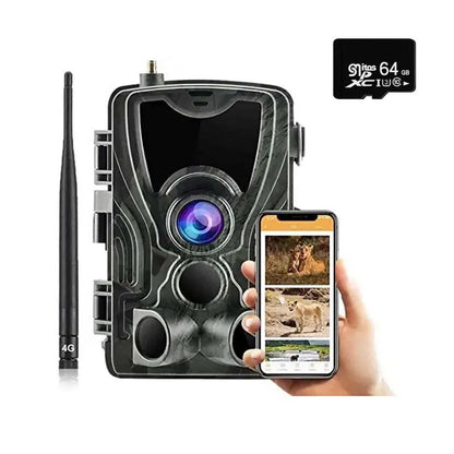 4G Hunting Trail Camera HC-801pro 4K Video Live Show 30MP APP Bluetooth Control Outdoor Wildlife Cameras Night Vision Photo Trap Leedoar