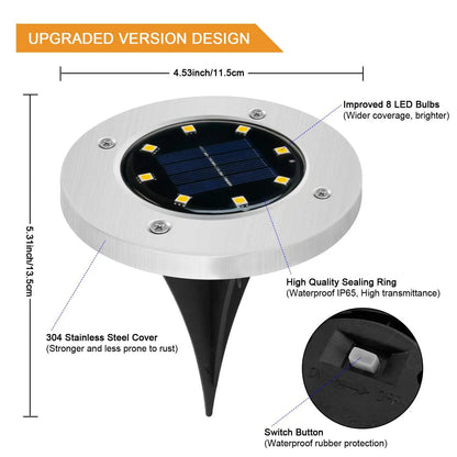 Outdoor Waterproof Solar Lawn Lamp LED Plug-In Lamp Grass Lamp Buried Lamp Villa Garden Lamp Decoration Home Leedoar