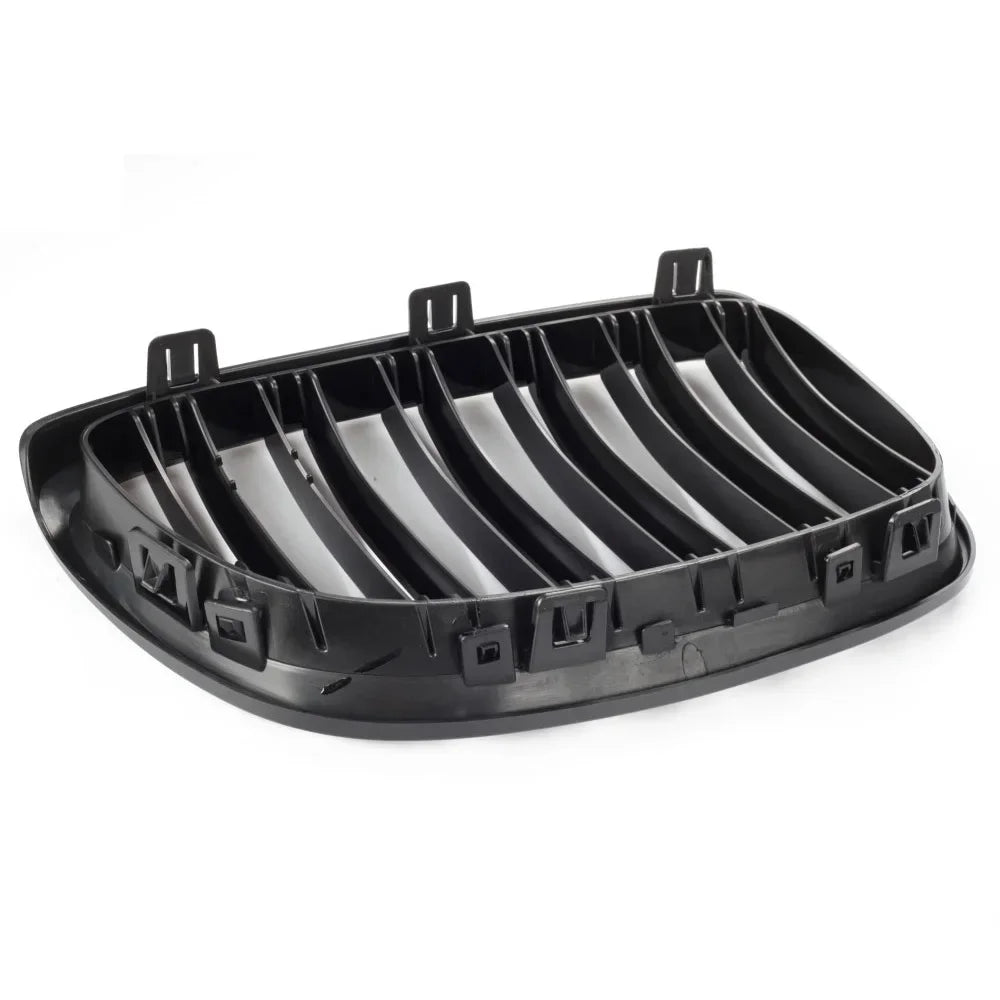 Applicable to the Front  Bumper Face of the BMW 5 Series E60E61 Modified with a Bright Back Dual Iine Grille From 2004 to 2009 Leedoar