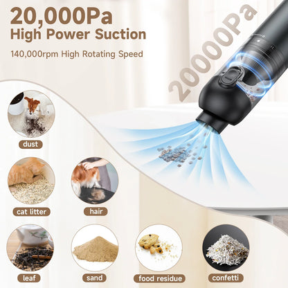 16000Pa  2 in 1 Household and Car vacuum Cleaner Wireless Portable Mini Powerful Car Cleaning Pandheld Vacuum Cleaner Tool Leedoar