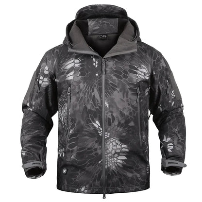 Chaqueta táctica militar de invierno para hombre, ropa de camuflaje CP del ejército, Airsoft, impermeable, cortavientos, abrigo de bombardero polar multicámara para hombre