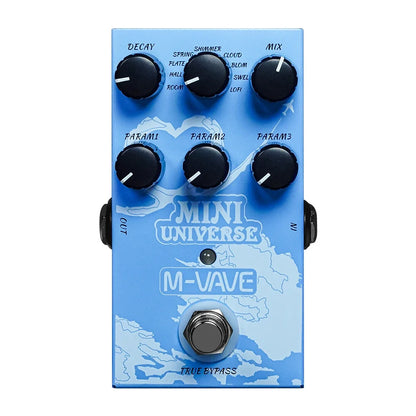 M-vave Mini Universe Digital Reverb Pedal 9 Efeitos de Reverb Room/Shimmer/Lofi/Spring Reveb Effect Pedals Guitar Pedal 