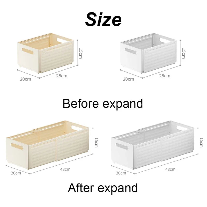 3/6PCS Flexible Kitchen Storage Drawer Organizers Office Desk Medicine Organizer Bins Kitchen Gadget Clothes Storage Boxes Leedoar