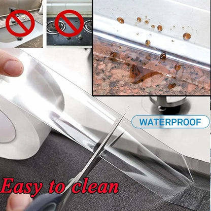 3/5/10/15M Nano Home Kitchen Sink Gap Waterproof Mold With Strong Self-adhesive Transparent Tape Bathroom Water Sealing Tool Leedoar