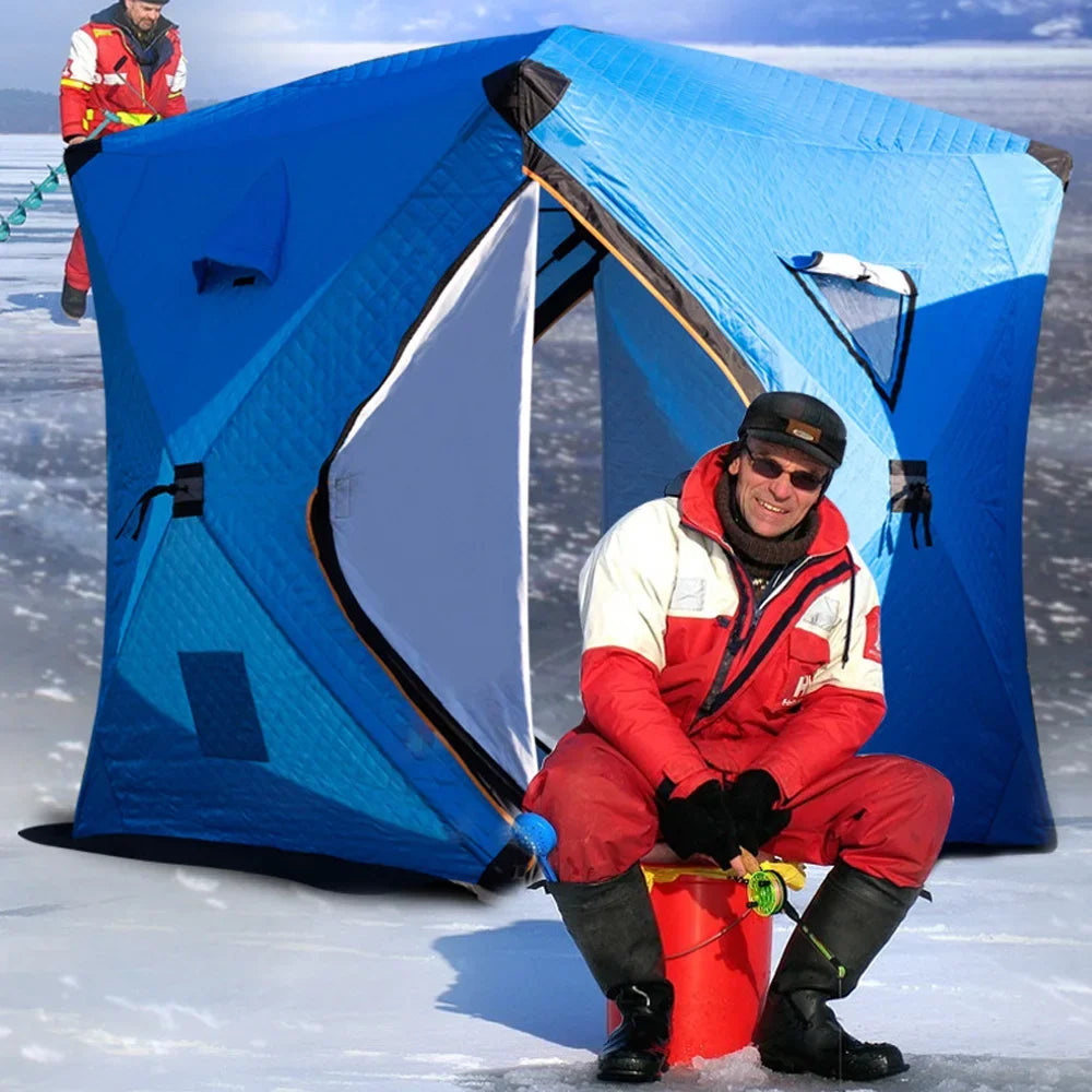 Portable Ice Fishing Tent Shelter - Easy Set-up Winter Fishing Tent