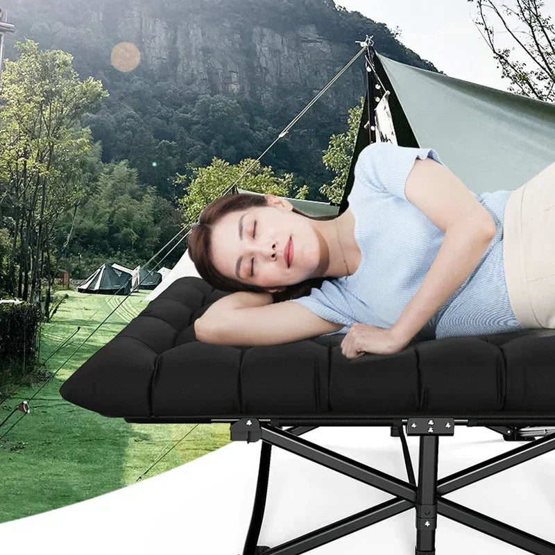 Cama plegable para almuerzo, siesta individual, simple, portátil, multifuncional, para campamento, viajes, cama reclinable, para el hogar, la oficina, camas de enfermería 