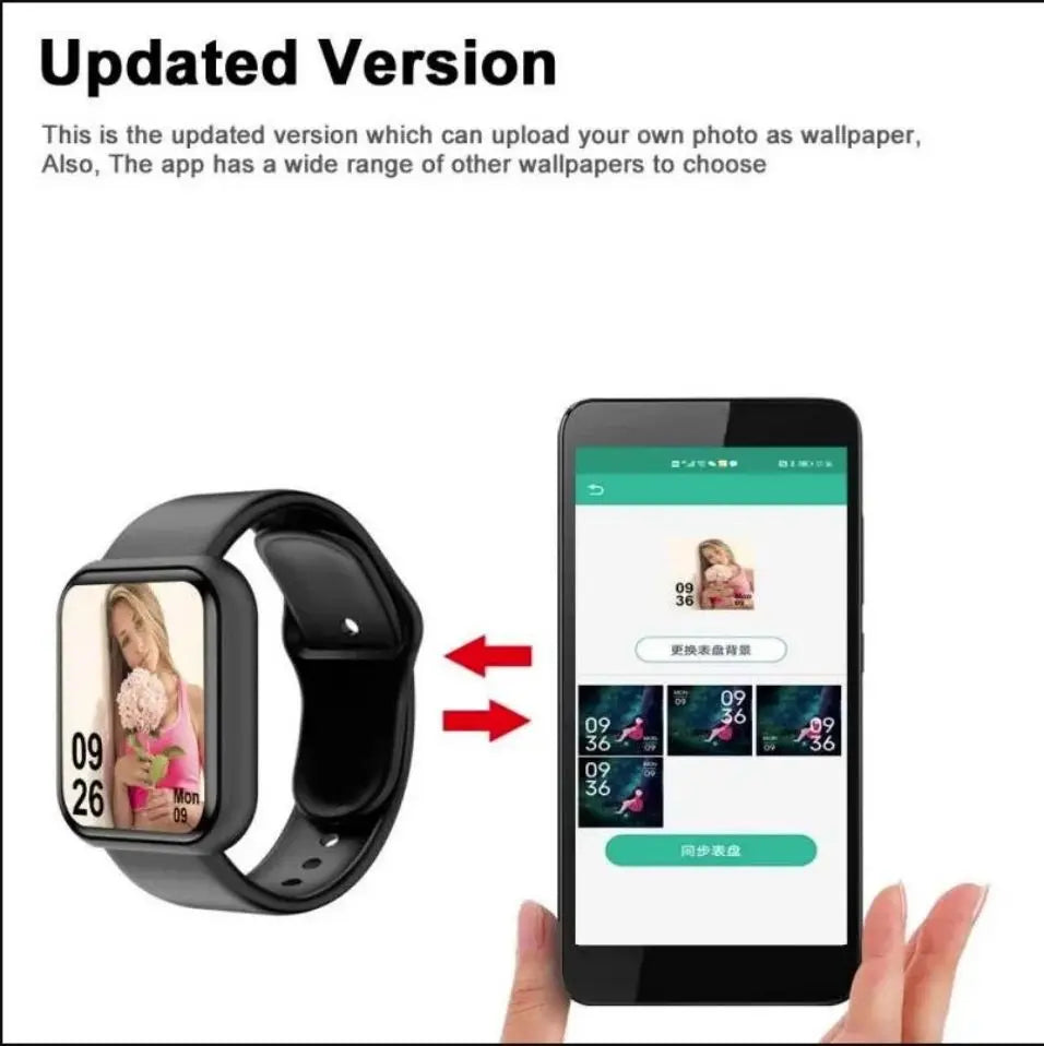 Y68 Smart Watch Men Women Sports Smartband Bluetooth Charging With USB Custom Watchfaces Kids Smartbracelet D20 for Android IOS Leedoar