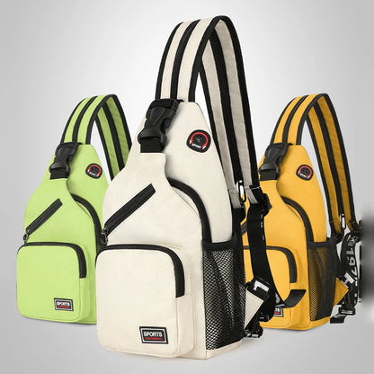 2023 New Arrival Women's Chest Bag Wholesale INS Trendy One Shoulder Backpack Multi Functional Men Green Beige Black Red Package Leedoar