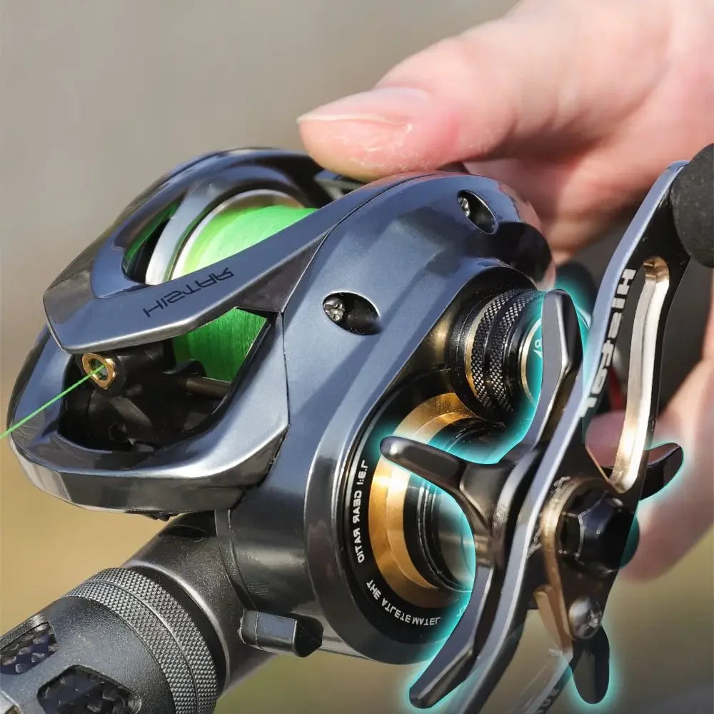 Aurora Long Casting Version 5kg Drag Power 7.3:1 High Ratio 11+1 BB Magnetic Braking Baitcasting Fishing Reel Leedoar