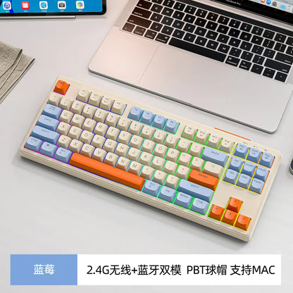 M87 BT Dual Mode Gamer Computer Laptop Bluetooth Ergonomic RGB Wireless USB Gaming Computer Accessories Mechanical Keyboard