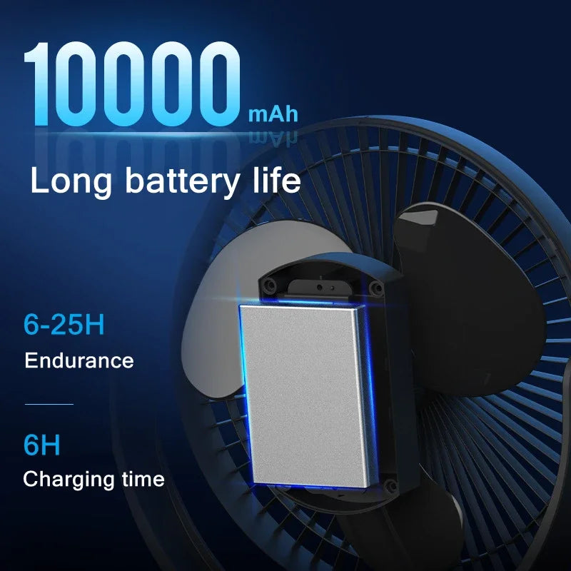 10000mAh Battery Home Appliances Electric Table Fan