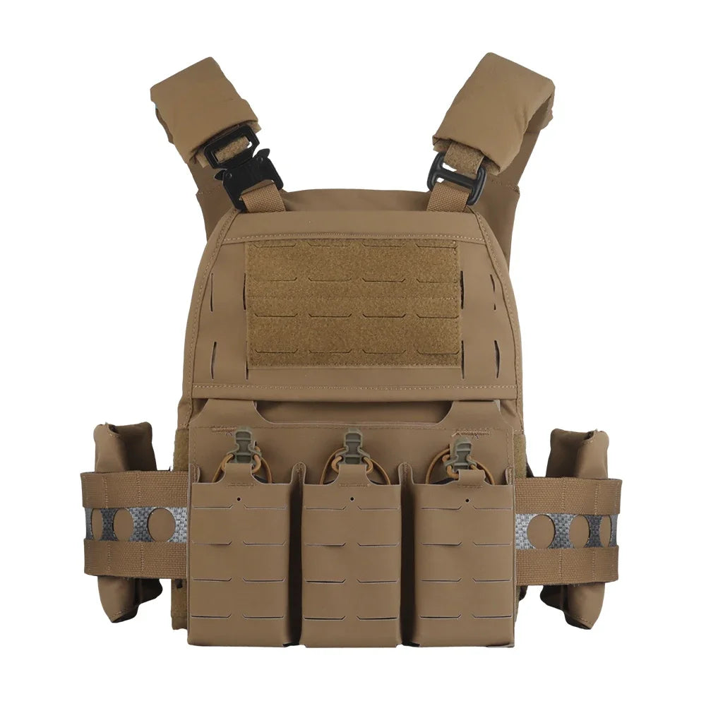 Tactical Vest Ferro V5 FCPC Hunting Plate Carrier Modular Body Armor Portable MOLLE Army Airsoft Training Triple Magazine Pouch Leedoar