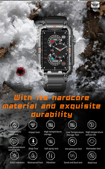 Multifunctional Sports Smart Watch KR88 Buletooth Calls Anti-sediment Design Hardcore Quality Built for The Outdoor Smartwatch Leedoar