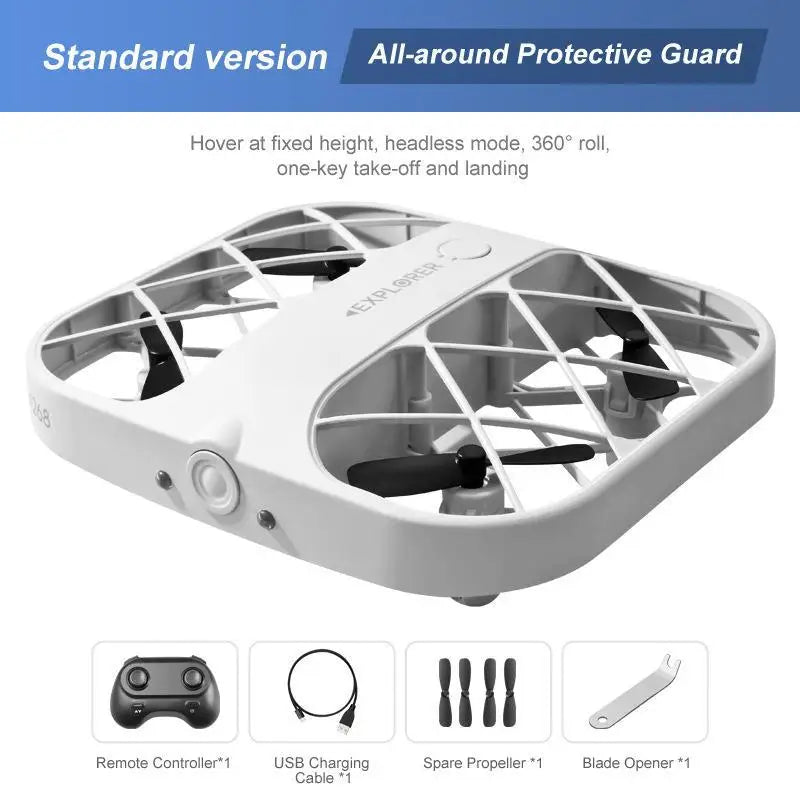 JJRC 2024 New Mini Grid Quadcopter H107 With 4K WIFI Camera 4CH Helicopter Toy Drone Headless 360 Degree Flip LED Kids RC Toys Leedoar