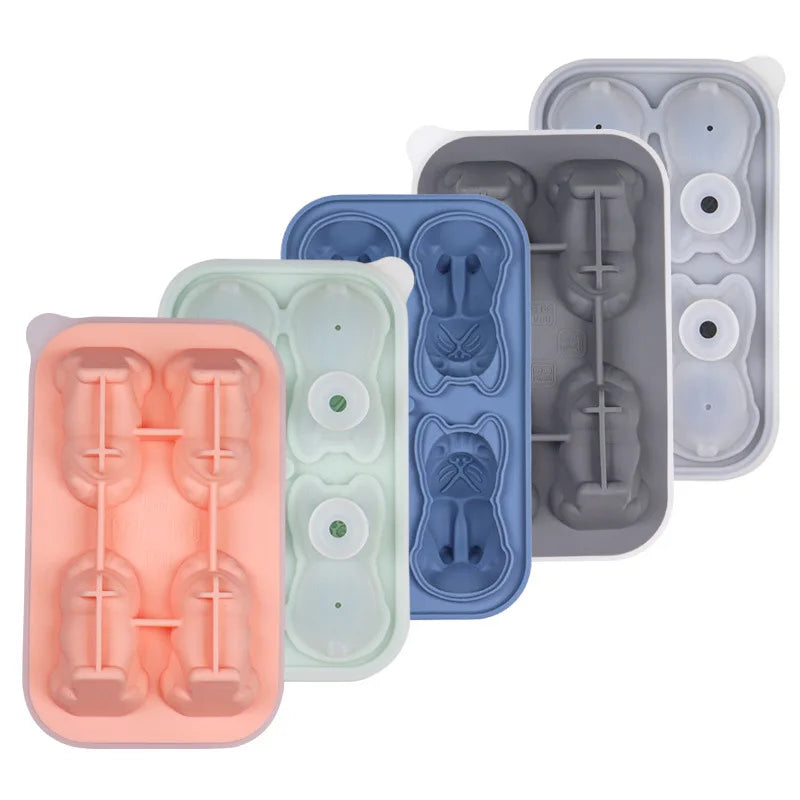 New Dachshund corgi Silicone Ice Block Mold Pet Ice Grid diy Food grade Soft Bottom One second Demoulding Ice Making Leedoar