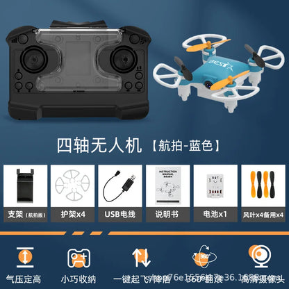 HC723 Mini Drone 2.4G Remote Control Quadcopter USB Charging Light Aerial Photography Fixed Height Aerobatic Tumbling Quadcopter Leedoar