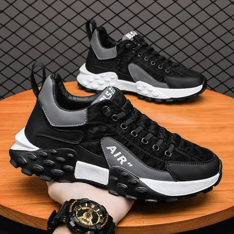 White Casual Sport Fashion Shoes Men Running Shoes Breathable Sneakers Wearable Rubber Sneakers Male Jogging Athletic Shoe Hombr Leedoar