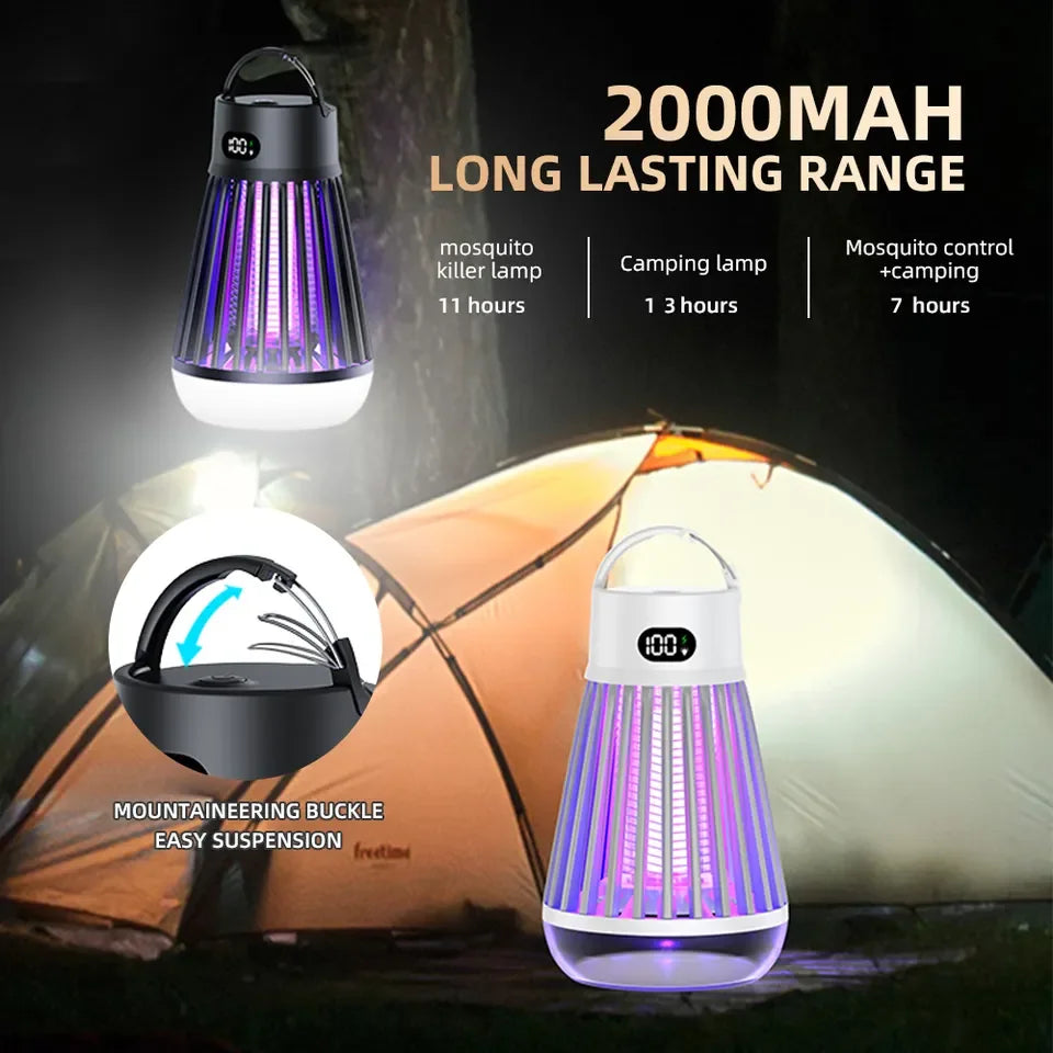 Usb Chargeable Silent Mosquito Killler Ultraviolet Light Mosquito Trap Mosquito Killing Lamp for Insect Repellent Camping Garden Leedoar