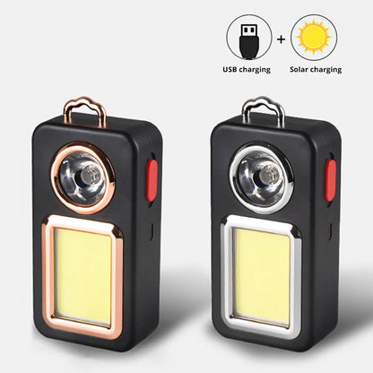 Key Chain Maintenance Light Multi-Function Emergency Flashlight USB Rechargeable Tent Camping Light Cob Work Light Leedoar