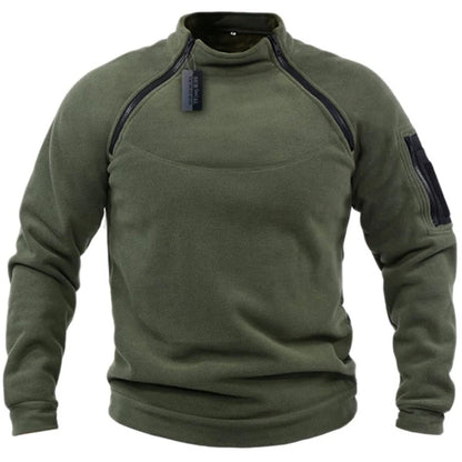 Chaqueta polar táctica para exteriores, traje de caza, jersey cálido con cremallera, chaqueta cortavientos para hombre, suéter cálido para senderismo 